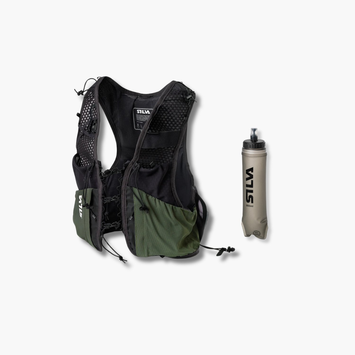 Strive 5L Løpevest Green + Soft Flask (500 ml)