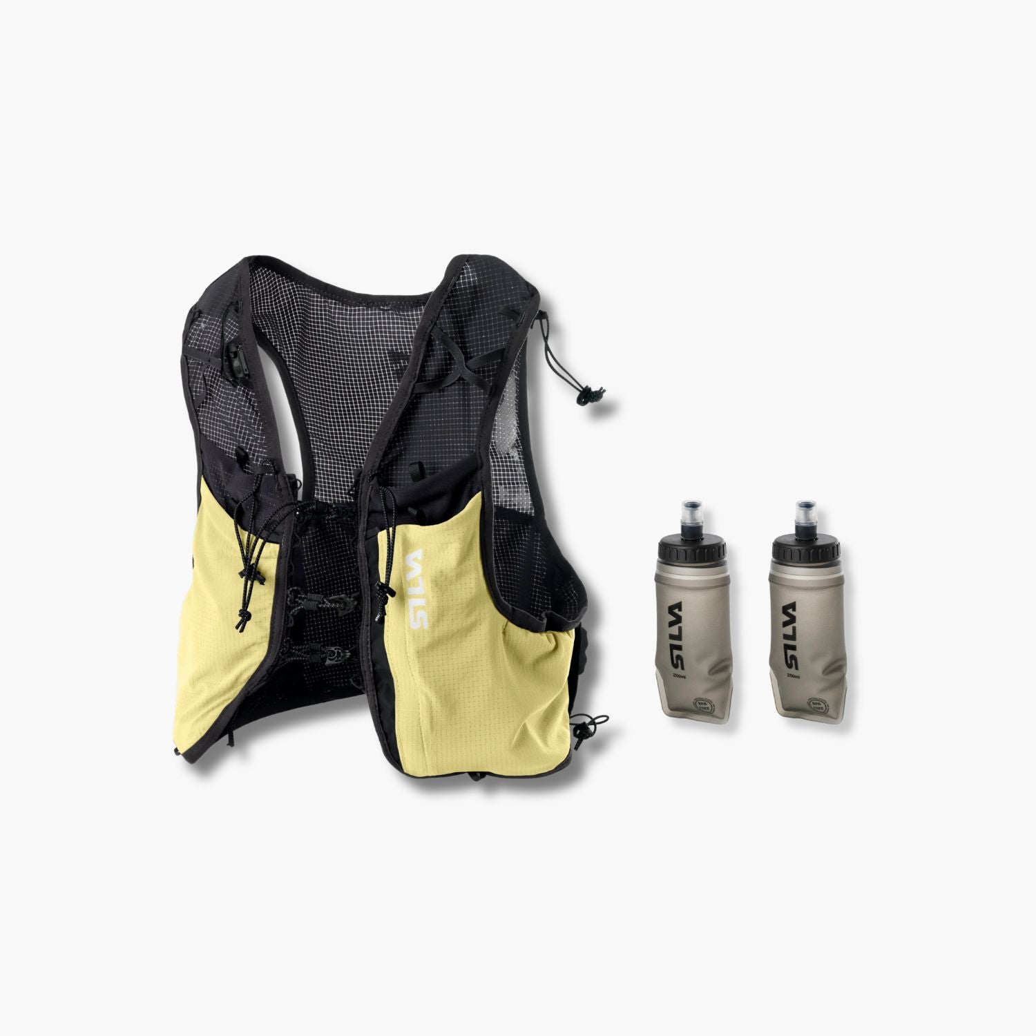 Strive Fly 3L Løpevest Yellow + 2 Soft Flasks (250 ml)