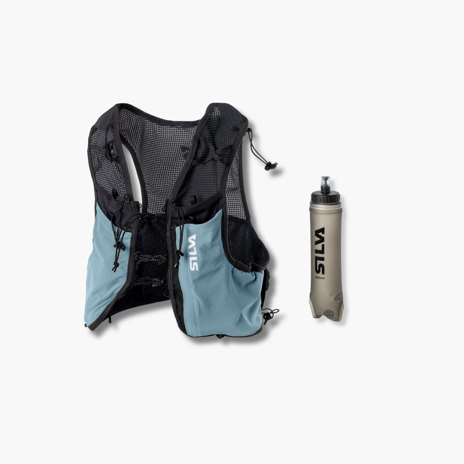 Strive 5L Löparväst Blue + Soft Flask (500 ml)