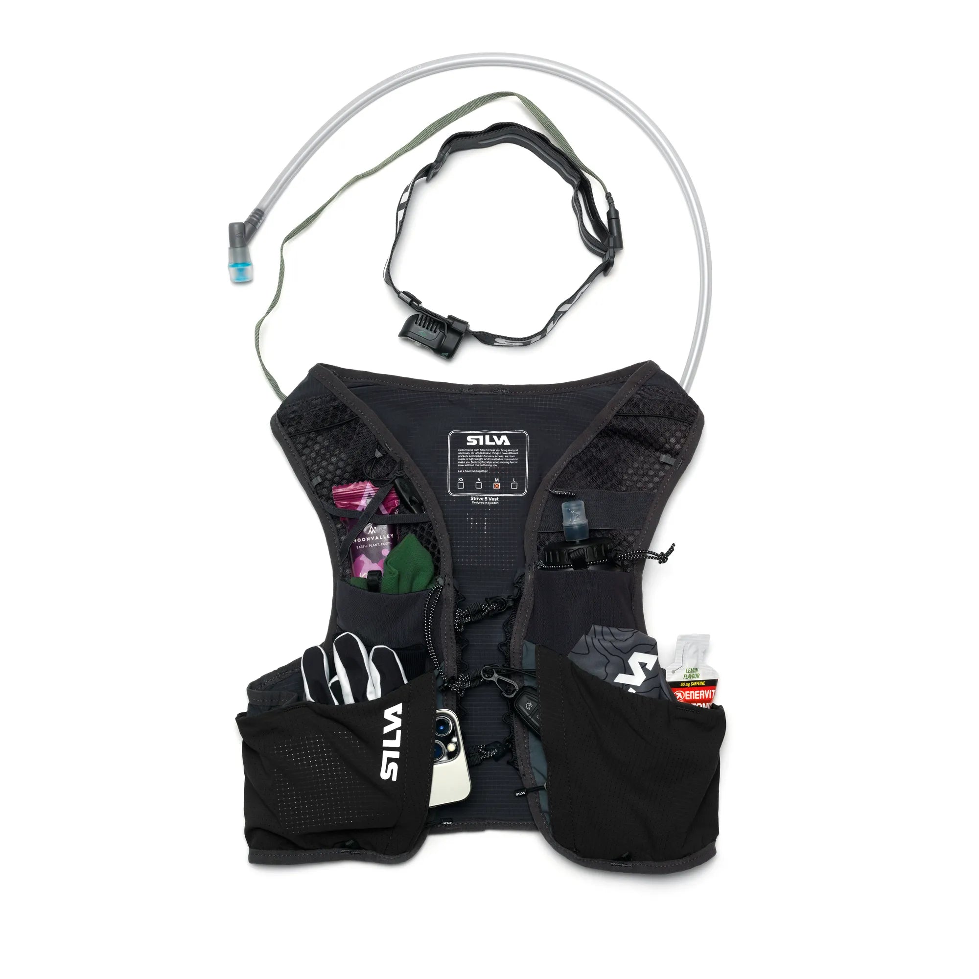 Strive 5 Vest Black SS26 - Front Packed