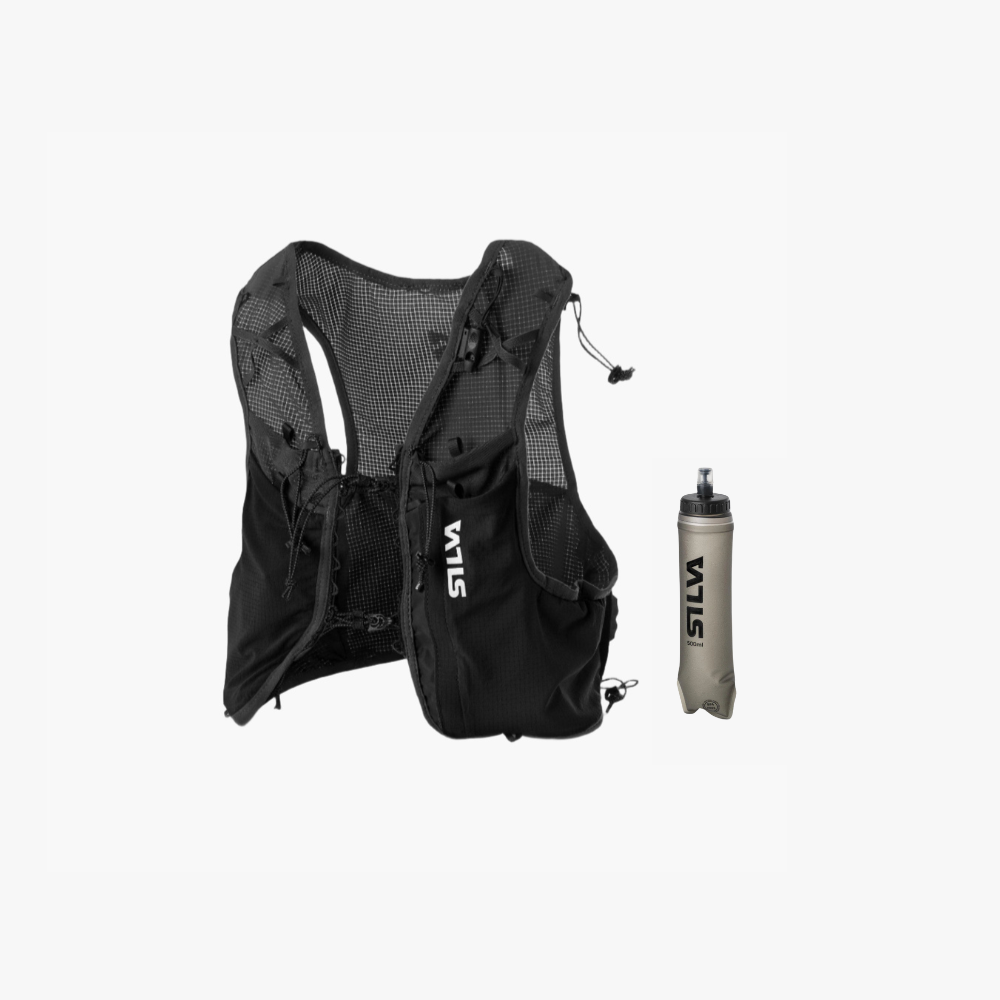 Laufausrüstung – Weste, Stirnlampe &amp; Softflask